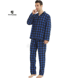 طقم نوم رجالي من قطعتين من الفلانيل . Men's 2-Piece Premium Flannel