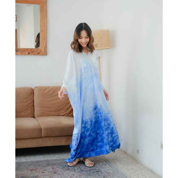 Blue Shibori Women's Kaftan