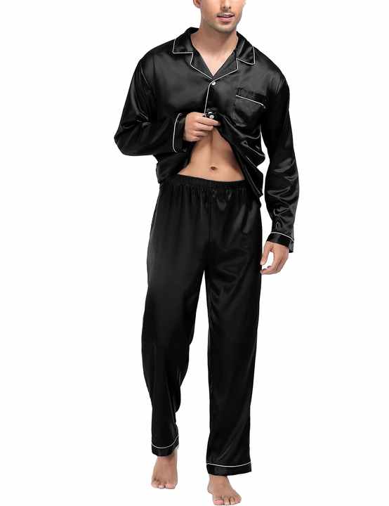 Men's soft long-sleeved sleepwear 