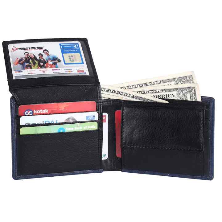 Men's Wallet - Genuine Leather Bifold Wallet with ID 