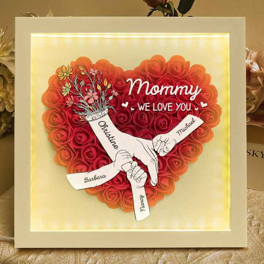 Birthday Gifts for Mum Friends Sisters - Custom Red LED Flower Box 