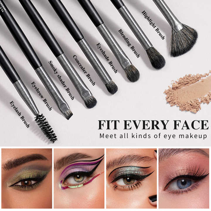 مجموعة فرش مكياج من شعر صناعي