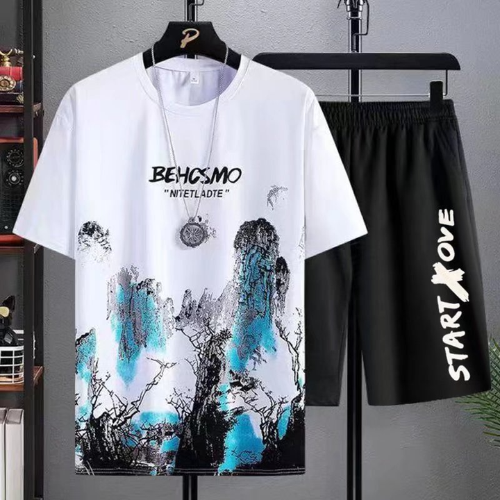 Men's short summer suit 