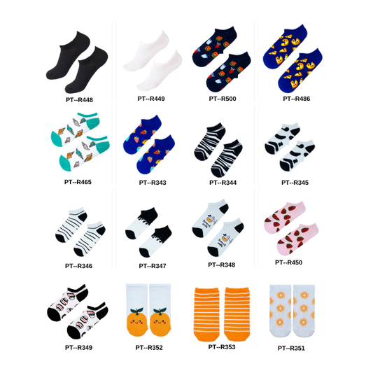 جوارب قطنية مطرزة