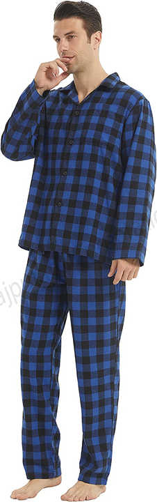 طقم نوم رجالي من قطعتين من الفلانيل . Men's 2-Piece Premium Flannel