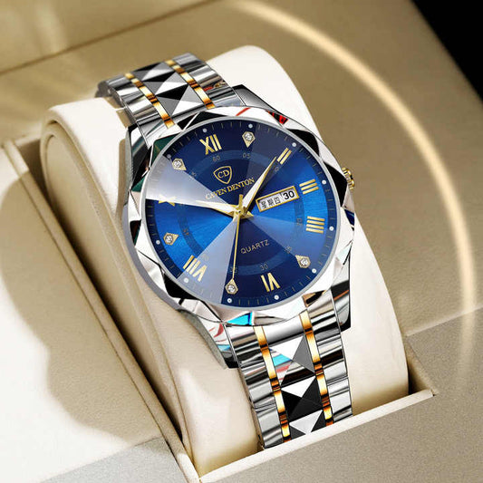 ساعات رجالية فاخرة مقاومة للماء بتقويم مضيء  -  Luxury men's watches waterproof luminous