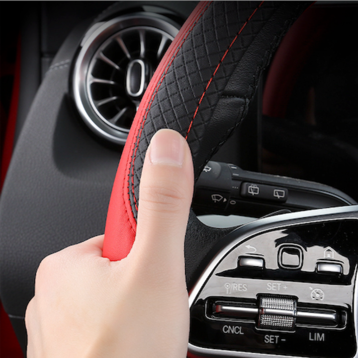 18 Inch Two-Tone PVC Semi-Truck Steering Wheel Cover 