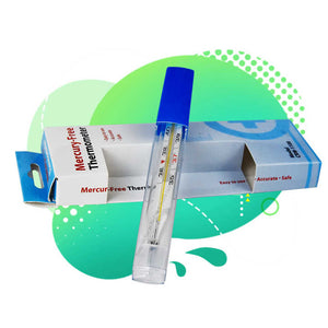 مقياس حرارة بالجملة سهل الاضغط عليه غير سام . Wholesale Easy Press Non-Toxic Oval Environmental Glass