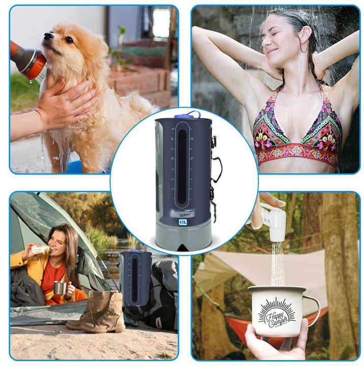 محمول 12 لتر للتخييم في الهواء الطلق مقاوم . Portable 12L Outdoor Camping Tear-Resistant Waterproof