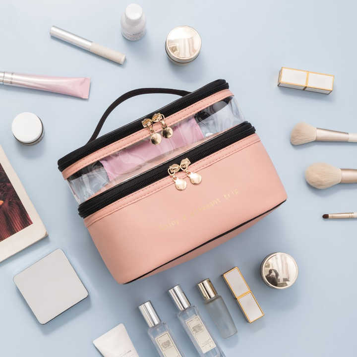 Double Layer Transparent Makeup Bag