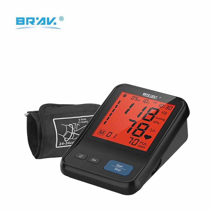 مقياس ضغط الدم الرقمي المحمول جهاز قياس . Portable Digital Blood Pressure Monitor Upper Arm Blood