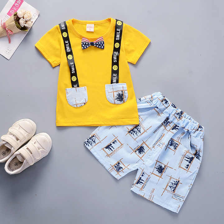 Dropshipping Fashion Baby Boy Clothes Sets Kids Summer 