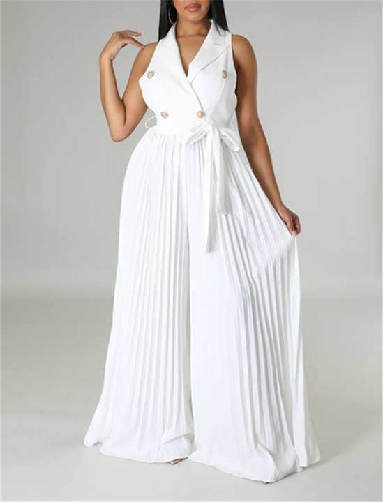 Elegant women's sleeveless jumpsuit