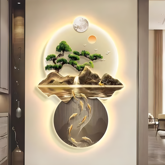 Luxury landscape design metal art. 