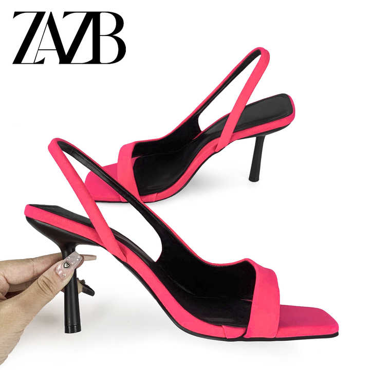 high-heeled leather shoes 