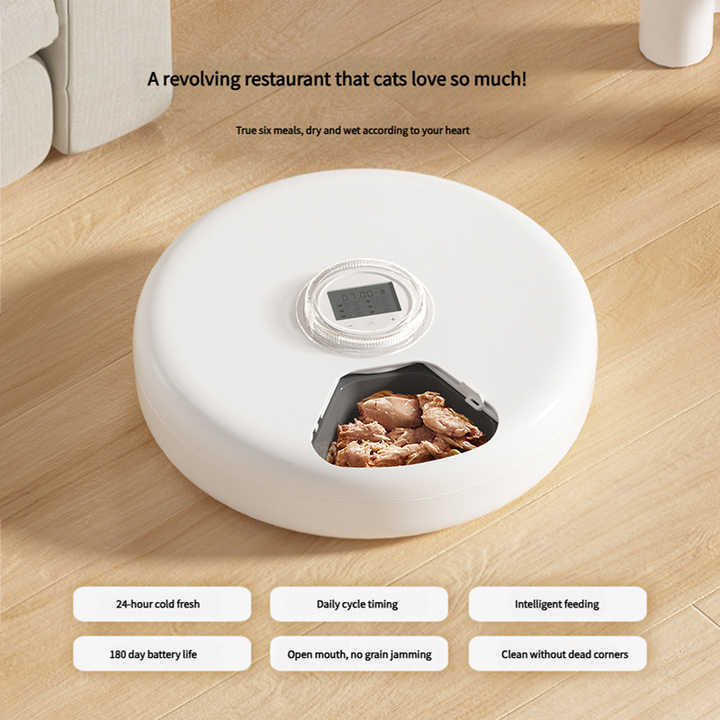 الأكثر مبيعا ست وجبات آلية لتغذية القطط ، أوعية . اوعية ومغذيات