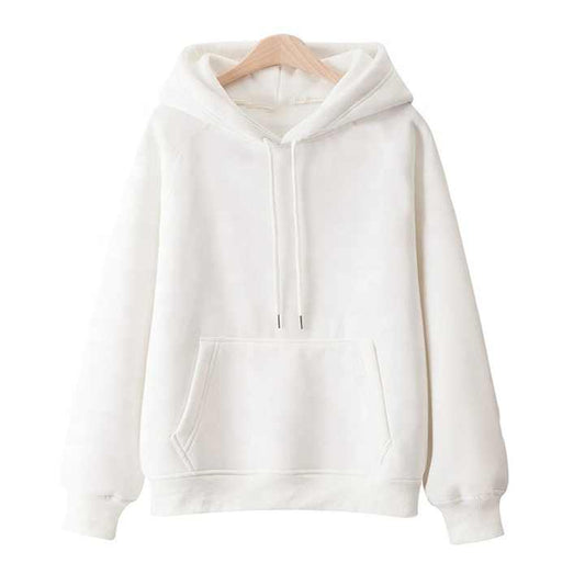 US High Quality Spring Women's Long Sleeve White Hoodie 