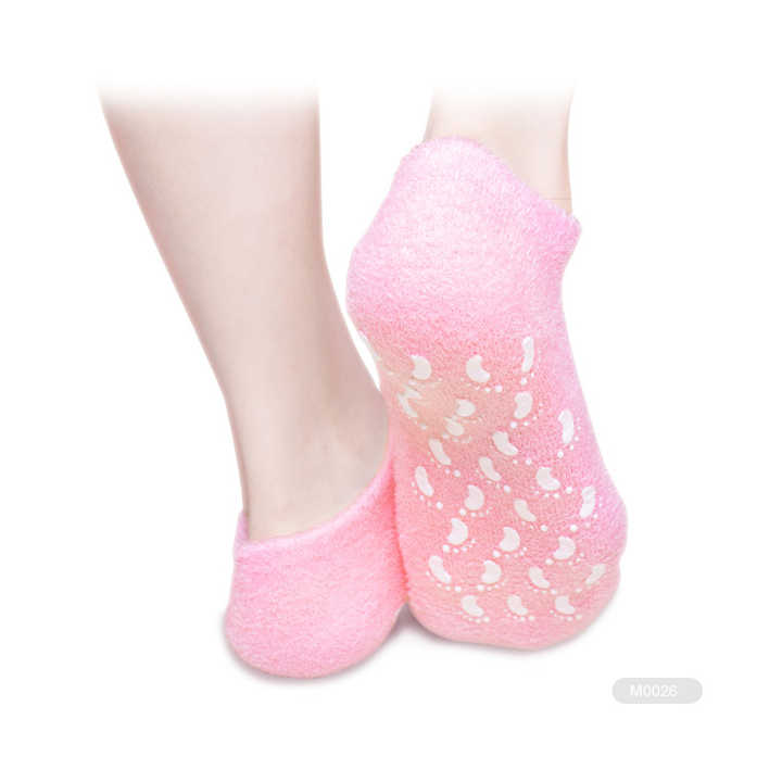Rubber Gel Socks for Dry Feet Heel Insoles Spa Socksجوارب KAITE-1-M0063 المصنوعة من السيليكون