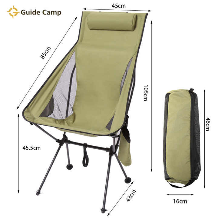 كرسي خارجي قابل للطي، كرسي محمول على شكل . Outdoor Folding Chair, Portable Moon Chair for Beach,