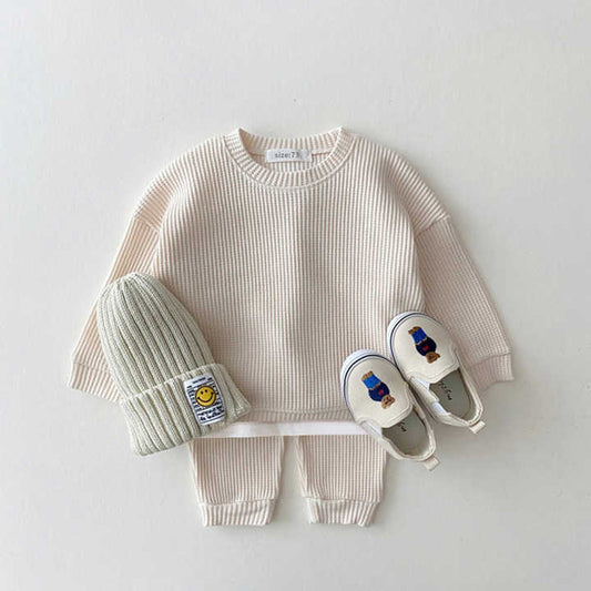Waffle Cotton Baby Clothing Sets Kids 