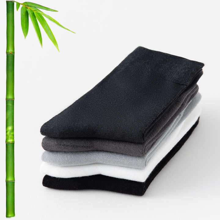 Pure Color Breathable Cotton Dress Socks Men's Tube 