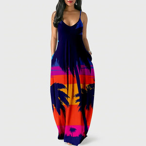فستان نسائي طويل صيفي , Women's long summer dress