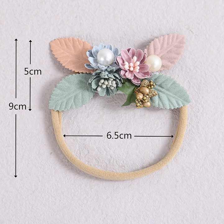 Baby Accessories Nylon Flower Headband for Toddler Girls 