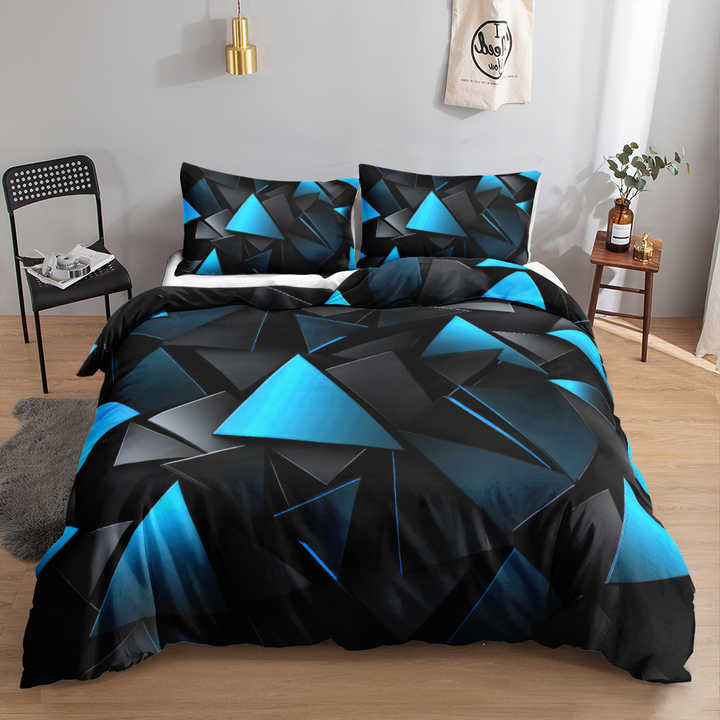 غطاء لحاف هندسي فائق النعومة حديث هندسي . Super Soft Geometric Duvet Cover Modern Geometric Red