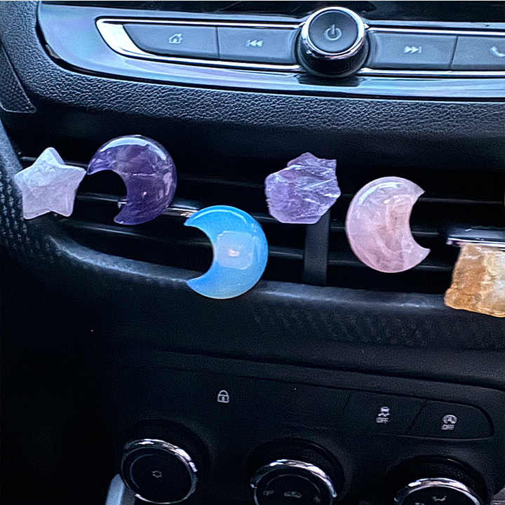 عالية الجودة الكريستال الطبيعي مشبك . Wholesale High Quality Natural Crystal Car Vent Clip