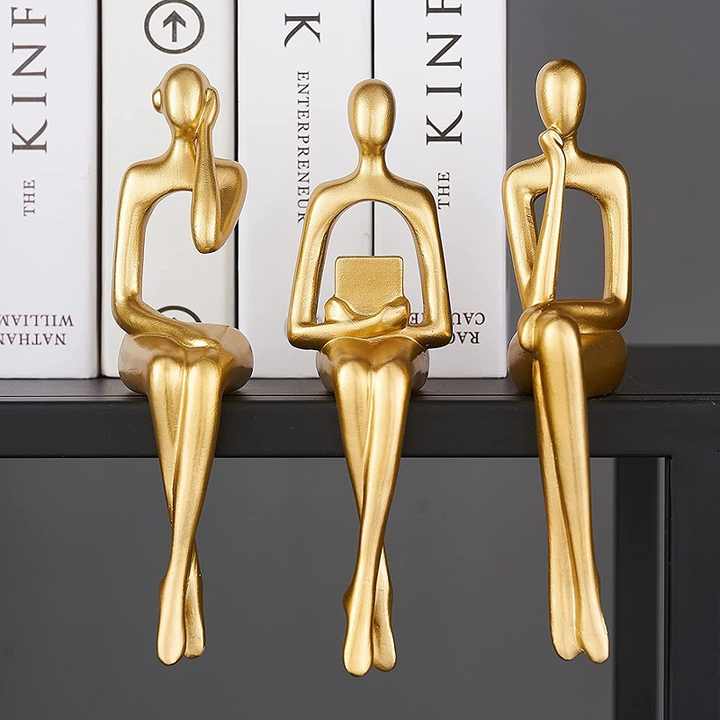 Modern Resin Statues, 3 Pieces Modern Resin Statues for 