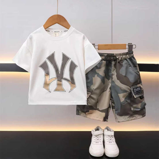 Boys' two-piece casual summer shorts 
