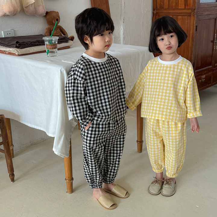 Children's clothing special thick cotton winter 2-piece set girls' sleepwear boys' pajamas children's new design homefit fabric 