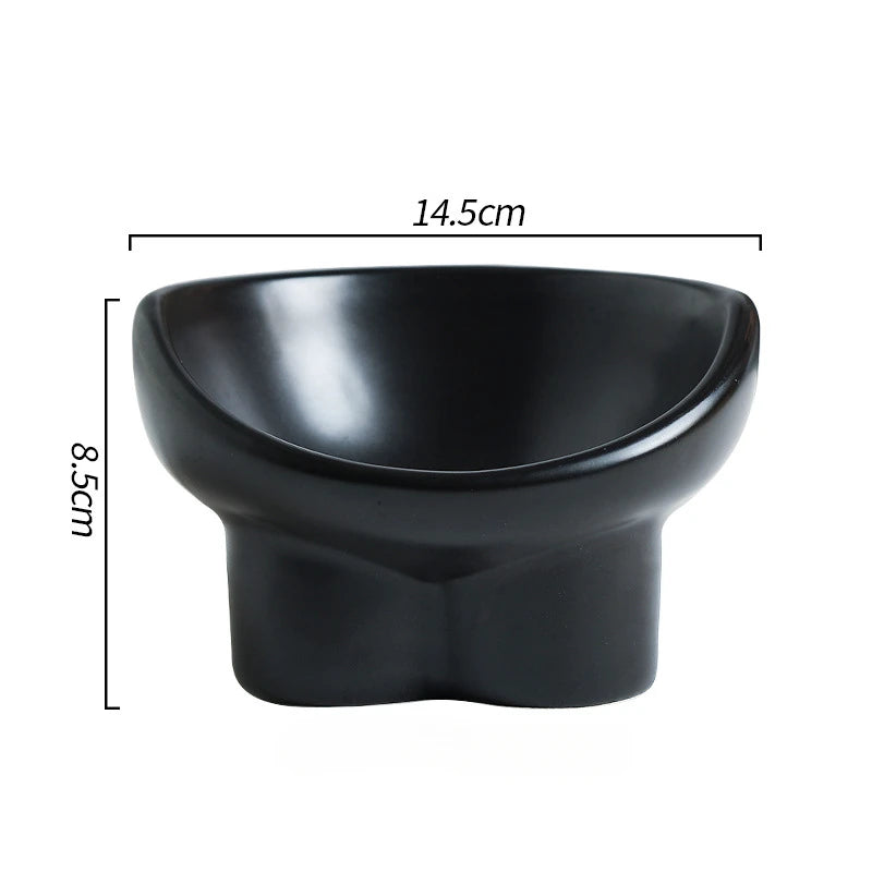 Extra Wide Ceramic Cat Food and Water Dishes with Extra Height - Bowls &amp; Feeders 