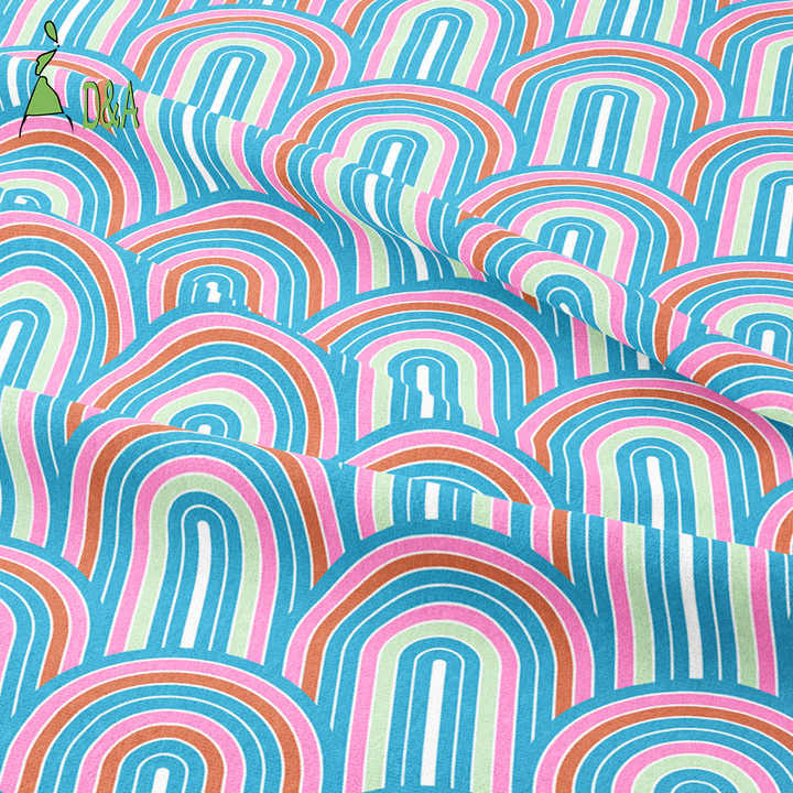 Hot Selling Multi-colored Rainbow-Printed Fabrics 