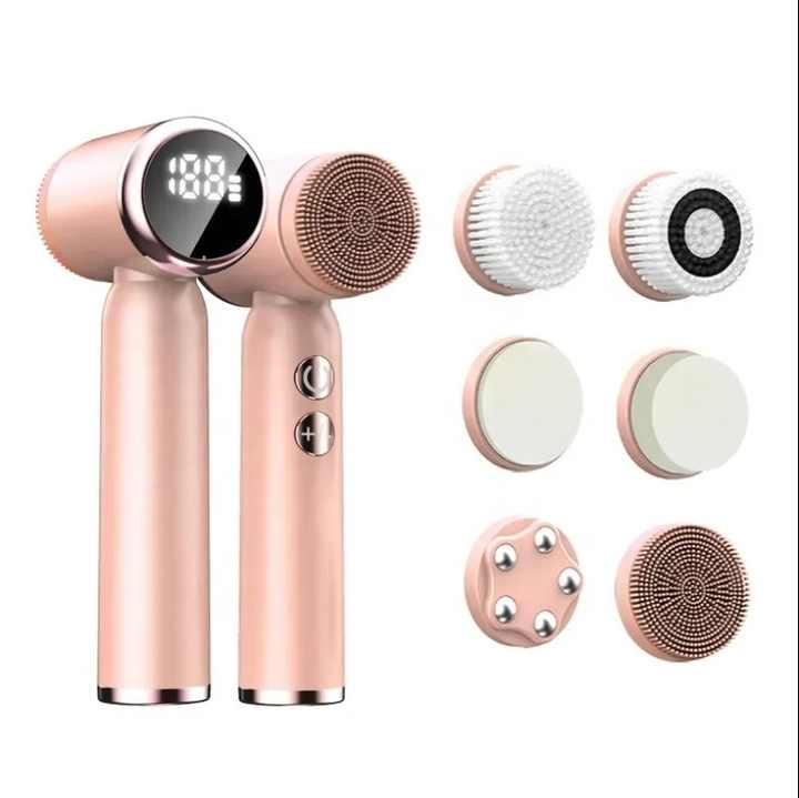 Hand-held facial cleansing device 