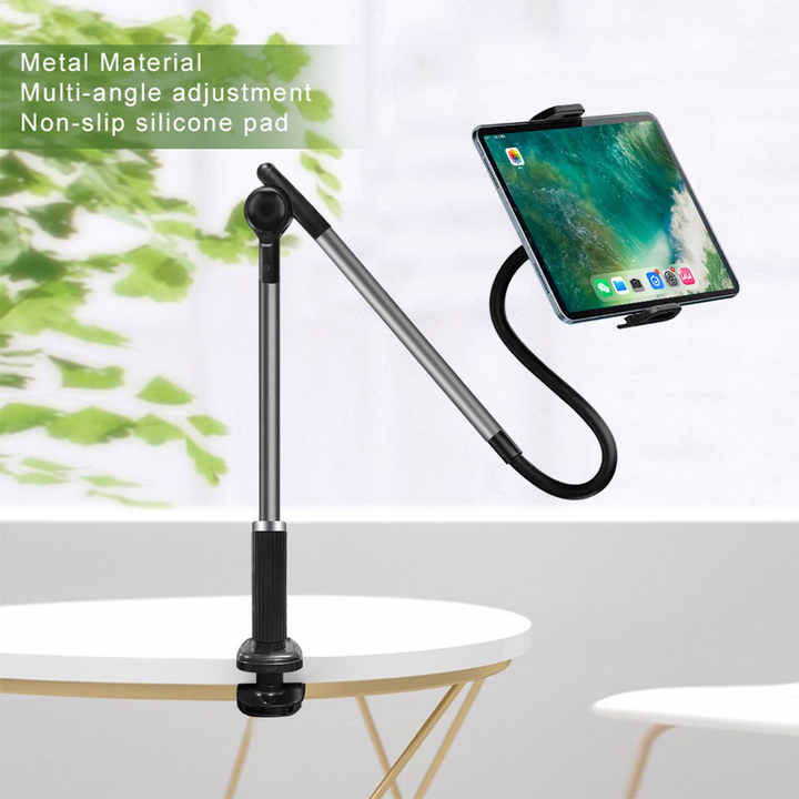 Universal Lazy Mobile Phone Holder Clip on Long Arm for 