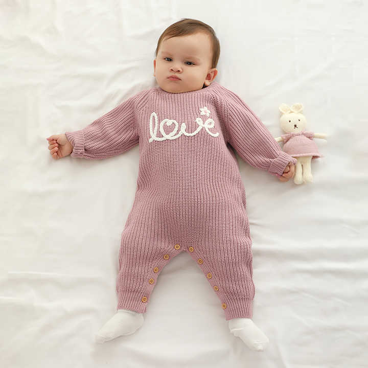 Mimixiong جمبسوت مطرزة للأطفال . Mimixiong Embroidered Jumpsuit Newborn