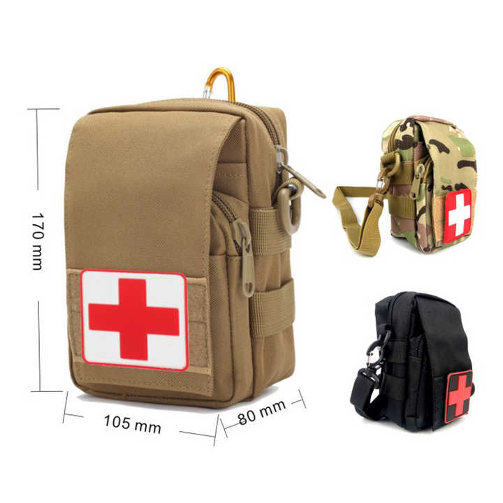 معدات طوارئ طبية تكتيكية محمولة مقاومة للماء . Waterproof Portable Tactical Medical Emergency Kit for