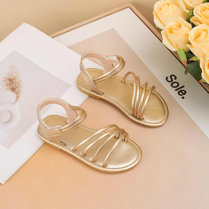 Girls gold sandal