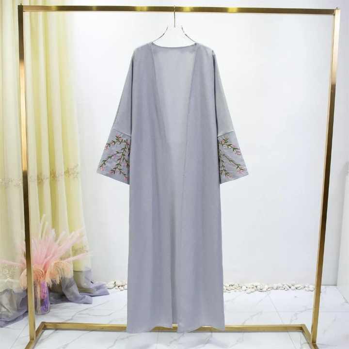 Colorful open abaya 