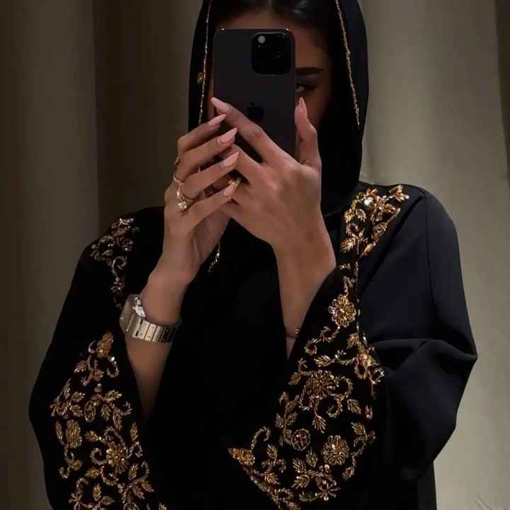 Black and gold abaya 