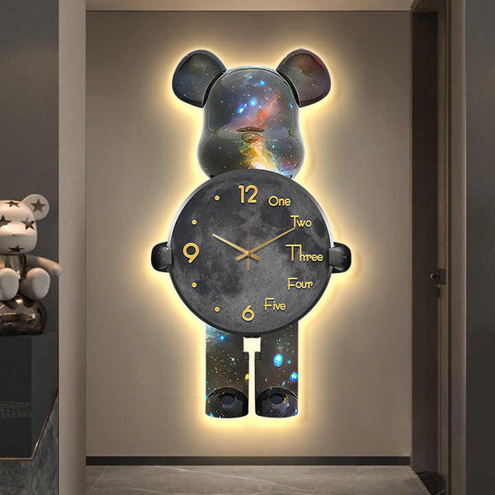 modern luxury shrimp bear wall clock 
