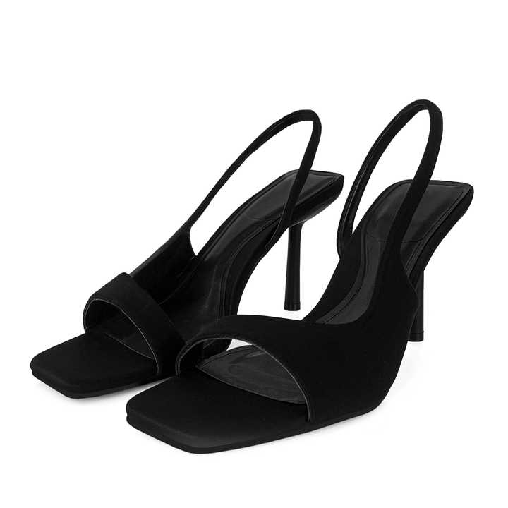 high-heeled leather shoes 