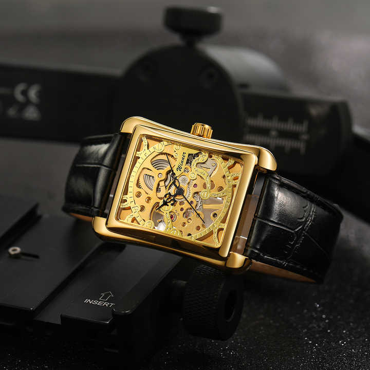 Winner 2024 Luxury Men's Leather Strap Watch 
