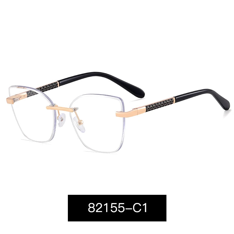 Women's Cat Eye Metal Eyeglasses 