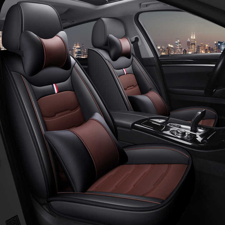 Lulu An02 Full Set All-inclusive Leather Car Seat Covers 