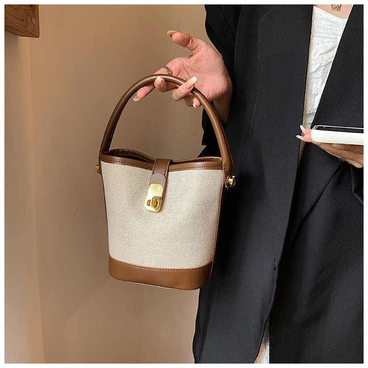 Simple bucket bag for women 