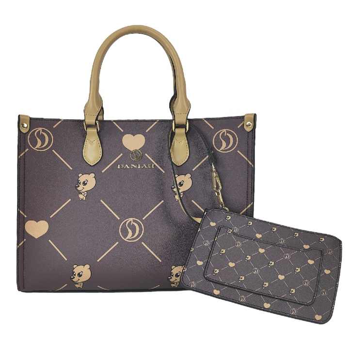 حقيبة كتف نسائية فاخرة من الجلد كبيرة الحجم