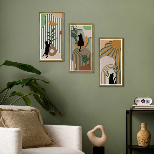 Wooden wall decor set 