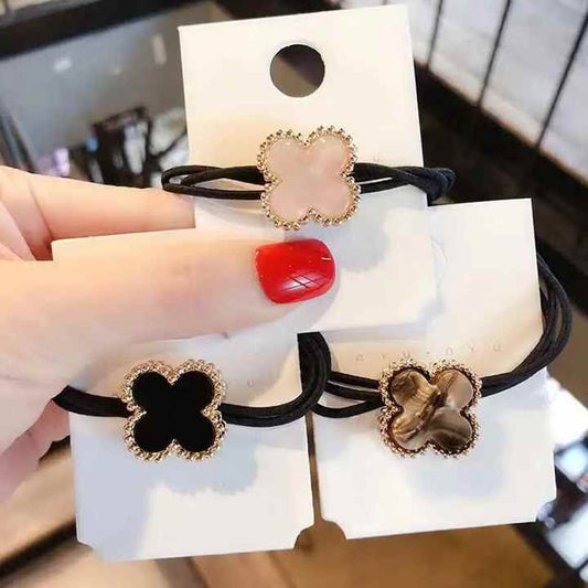 Flowers Hair Rubber Bands Corduroy 
